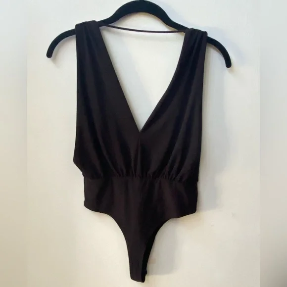 Sexy Black Low Cut Body Suit | Color: Black | Size: S | Kittenthompson7's Closet Sexy Black Low Cut Body Suit | Color: Black | Size: S | Kittenthompson7's Closet